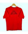 T-Shirt Kappa rouge, logo imprimé à l'avant.