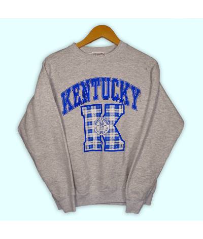 Sweater Kentucky gris, grand logo imprimé à l'avant.