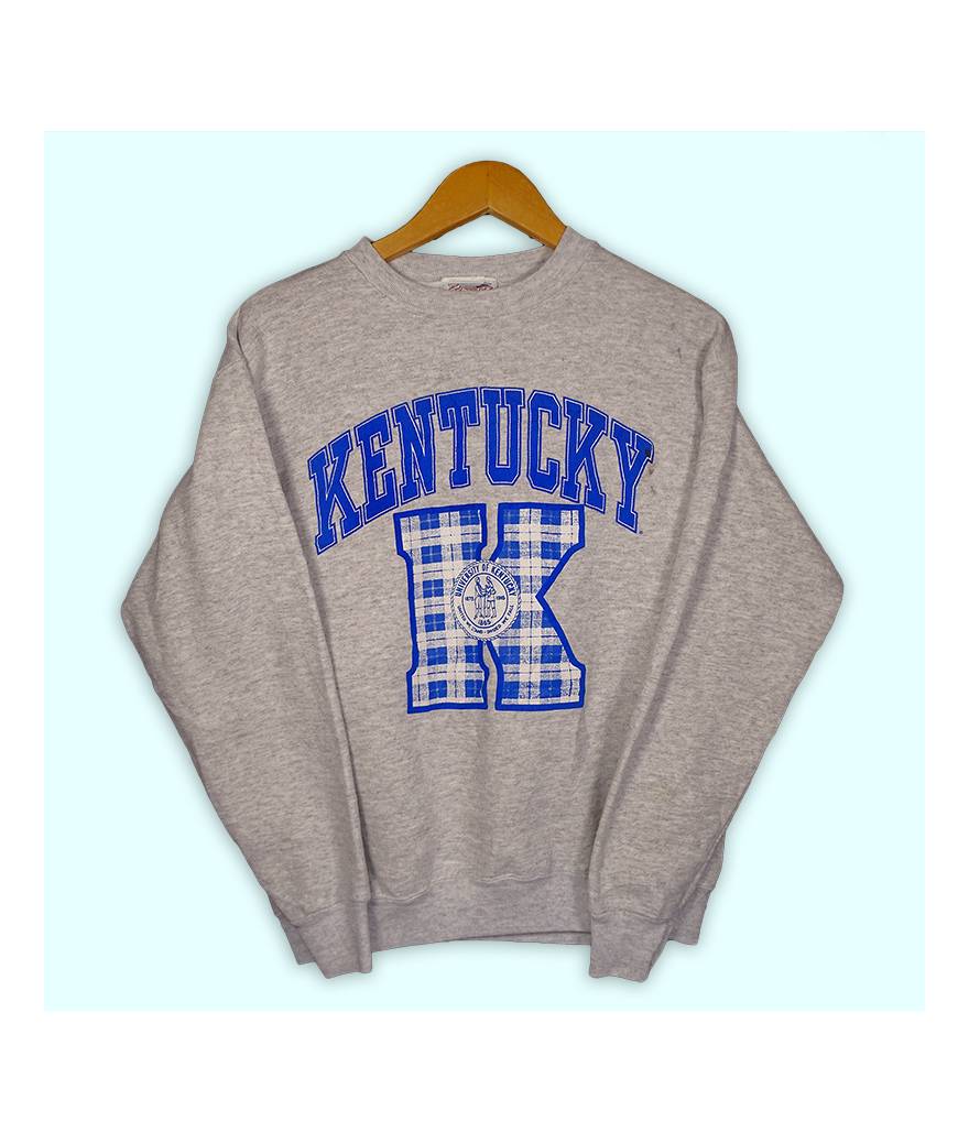 Sweater Kentucky gris, grand logo imprimé à l'avant.