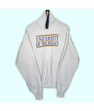 Sweater à col roulé Michigan university, logo imprimé à l'avant.