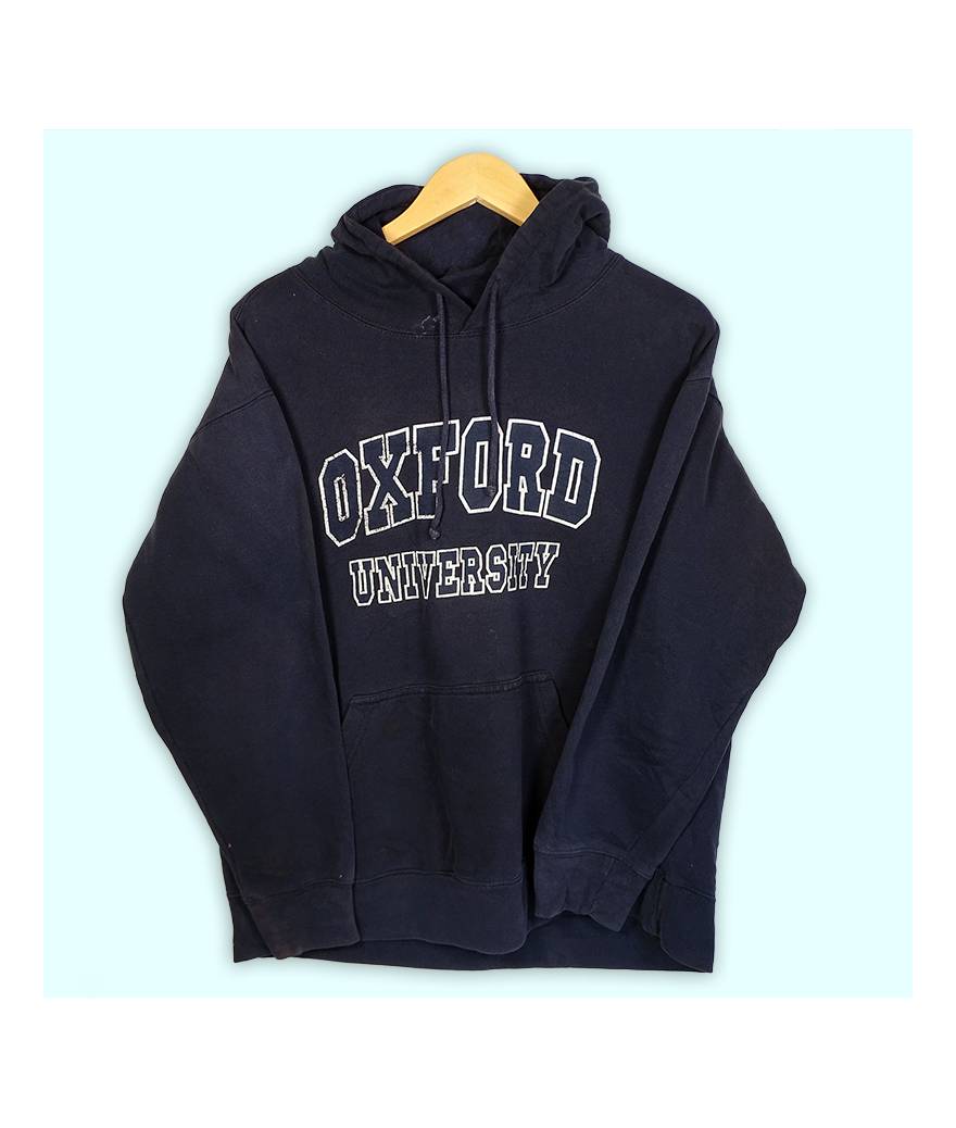 Pull à capuche bleu marine, Oxford university imprimé à l'avant. Poche kangourou.
